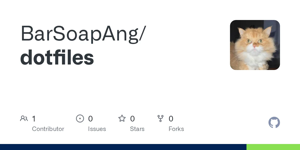 GitHub preview card for Angela's dotfiles repository